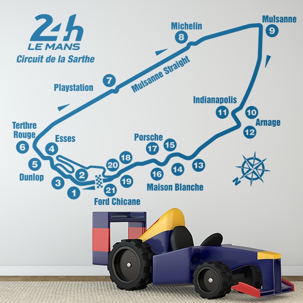 Stickers muraux: Circuit 24H Le Mans