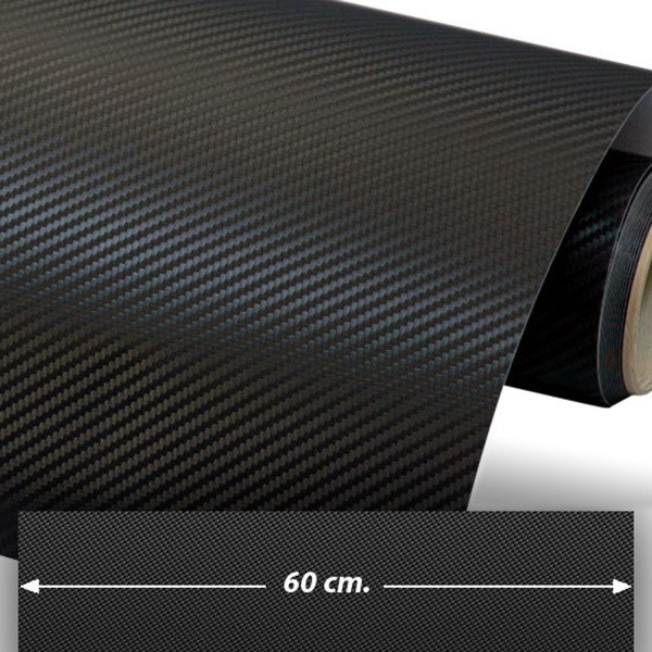 1 film thermocollable autocollant surface plane ou bombée look carbone noir  - Auto5