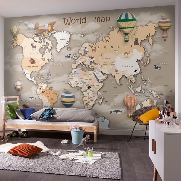 Poster XXL mappemonde (carte du monde)  Carte du monde vintage, Carte du  monde, Carte du monde fond d'écran