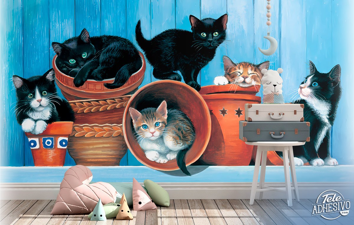 Poster xxl: Illustration de chats