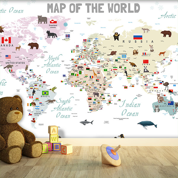 GOODS+GADGETS Carte du Monde panoramique pour Enfants XXL en