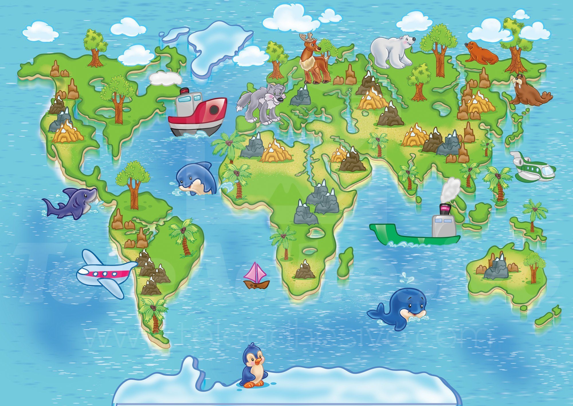 Carte Du Monde Pour Enfant Images And Photos Finder   Poster Xxl Carte Du Monde Pour Enfants 3 