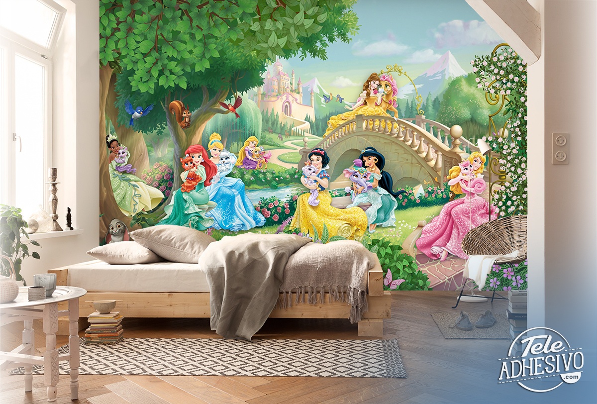 Poster Xxl Princesses Disney Avec Animaux Webstickersmuraux Com