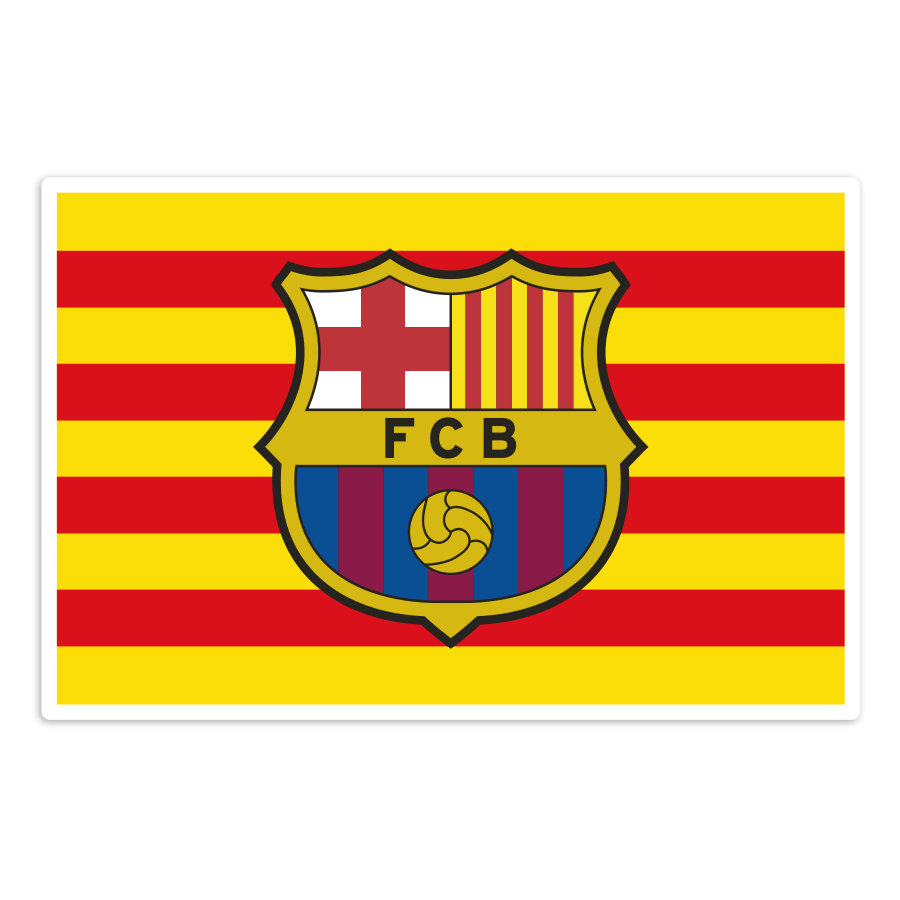 Autocollants: Drapeau Catalogne Blason FC Barcelone