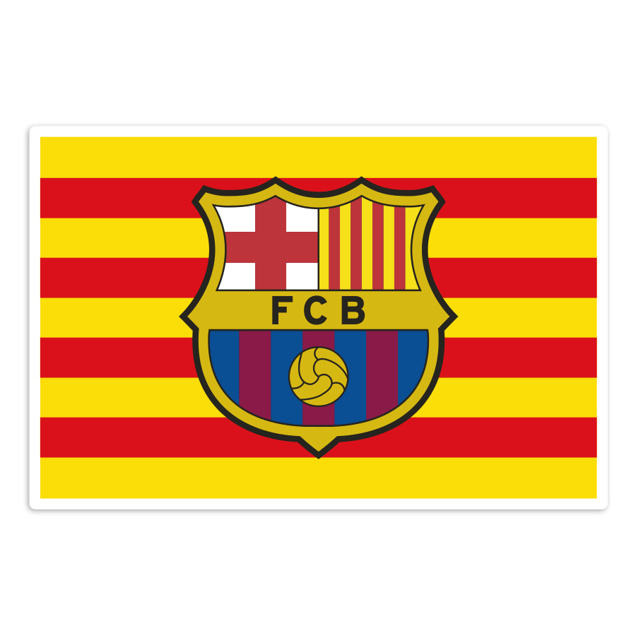 Autocollants: Drapeau Catalogne FC Barcelone