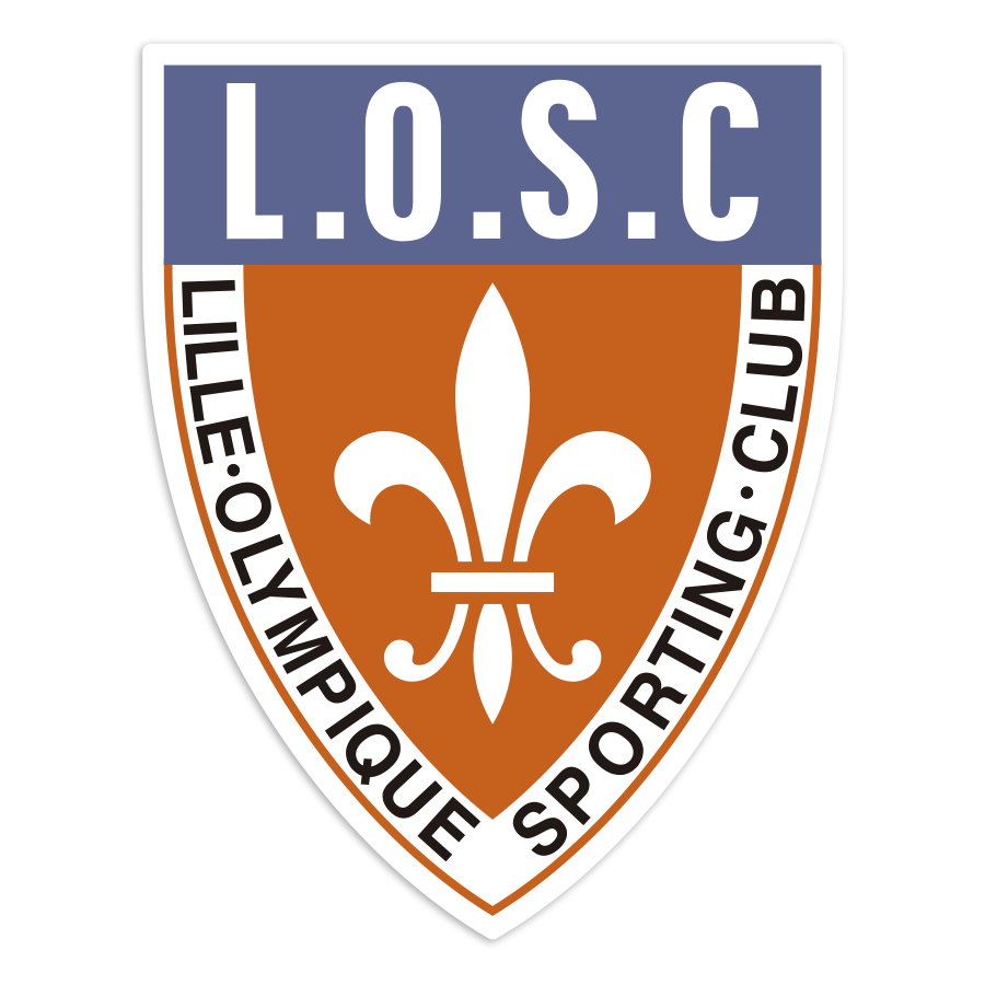 Autocollants: Blason Lille LOSH Football Fleur-de-lis