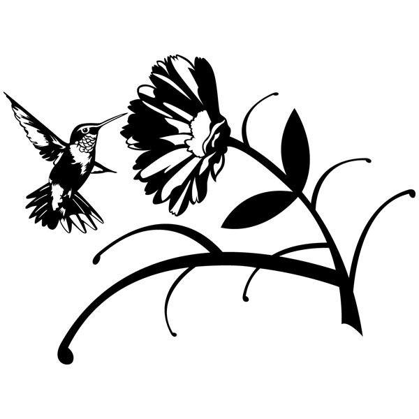 Sticker mural Kaléidoscopique motif floral. Mandala en noir et blanc 