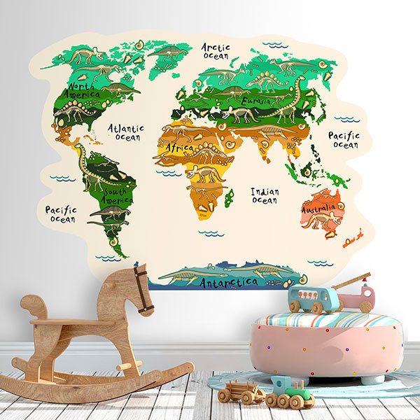 Tableau carte du monde mappemonde enfant personnalisable - TenStickers