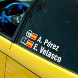 Autocollants: Nom et drapeau rallye espagnol 5