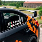 Autocollants: Nom et drapeau rallye italien 4