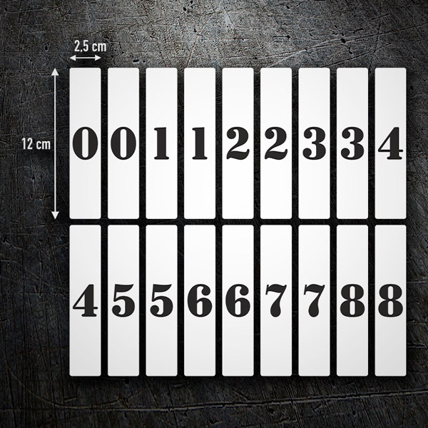Autocollants: Numéros pour volant