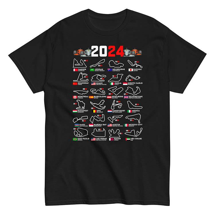 T-shirts: T-shirt Circuits de Formule 1