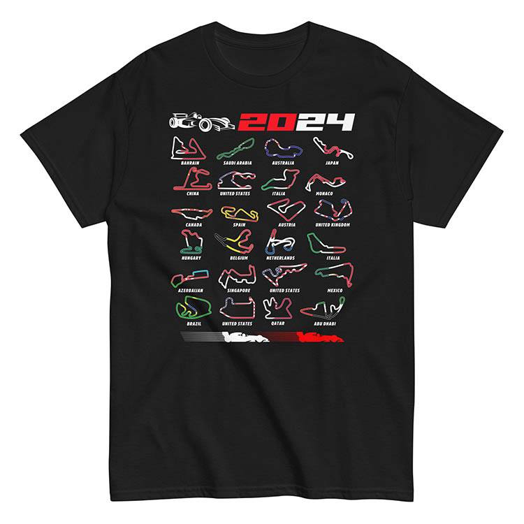 T-shirts: T-shirt Circuits de Formule 1 Drapeaux