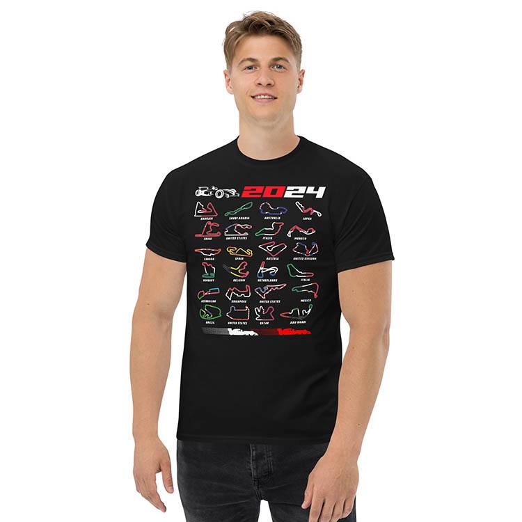 T-shirts: T-shirt Circuits de Formule 1 Drapeaux