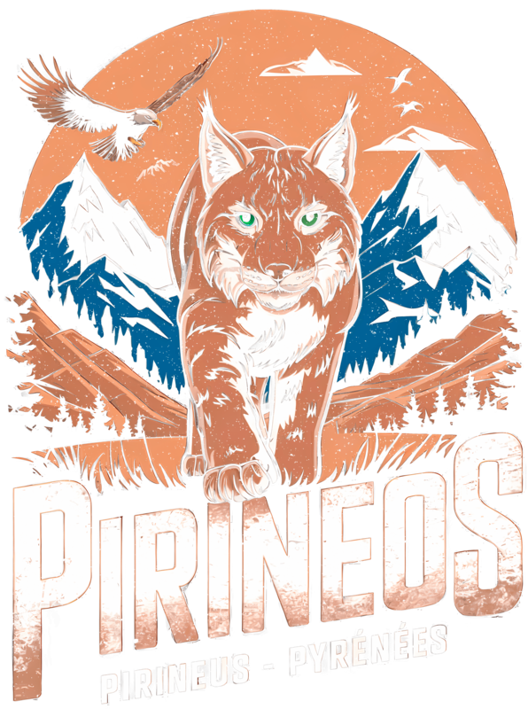 T-shirts: Lynx dans les Pyrénées