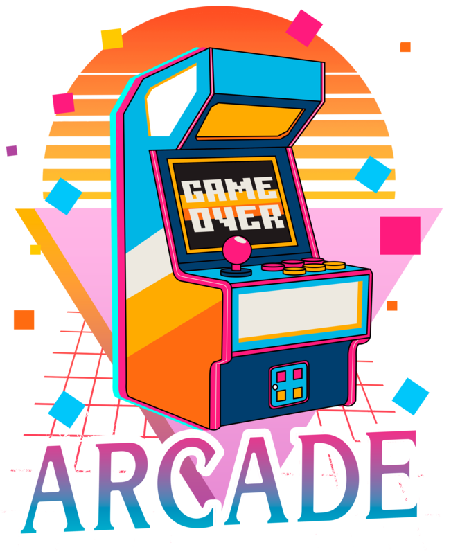 T-shirts: T-shirt Arcade Rétro Game Over