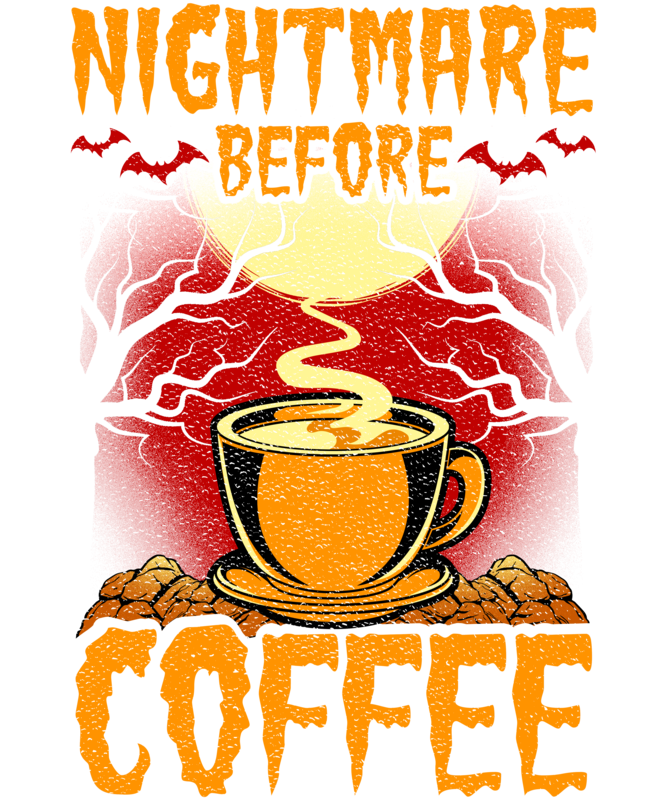 T-shirts: Scène d'Horreur Nightmare Before Coffee