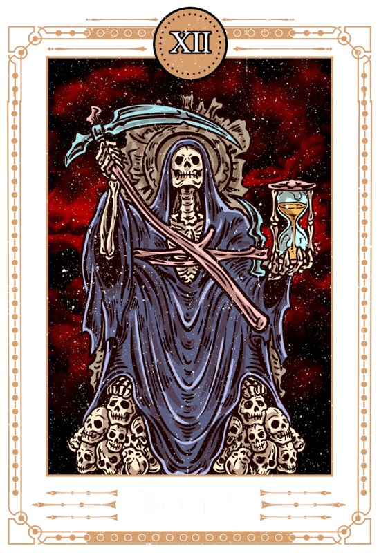 T-shirts: Tee Shirt Tarot Mort Occulte