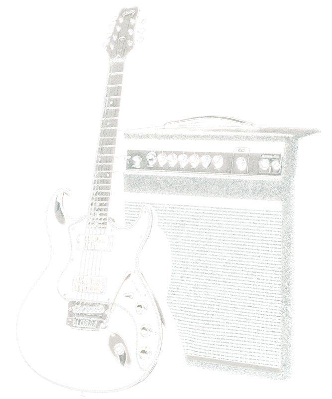 T-shirts: Guitare Électrique et Amplificateur Rock