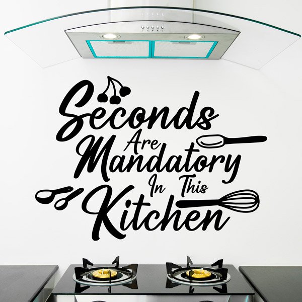 Stickers muraux: Seconds are mandatory in this kitchen