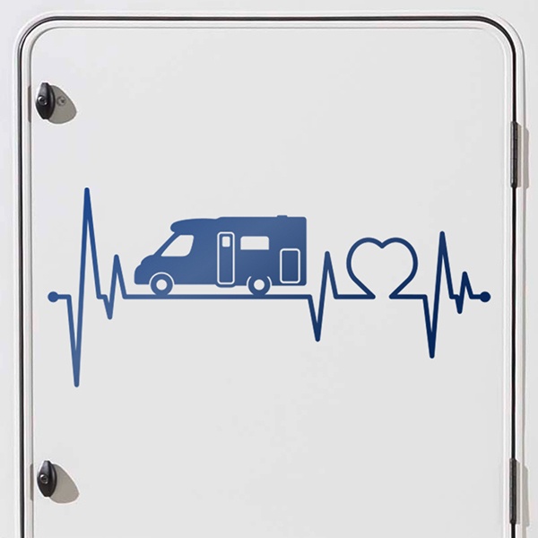 Autocollant Voiture Cardiogramme camping-car - TenStickers
