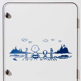 Stickers camping-car: Paysage Snoopy 2