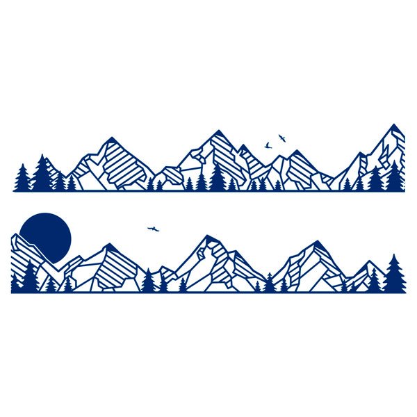 Stickers camping-car: Paysage de montagnes