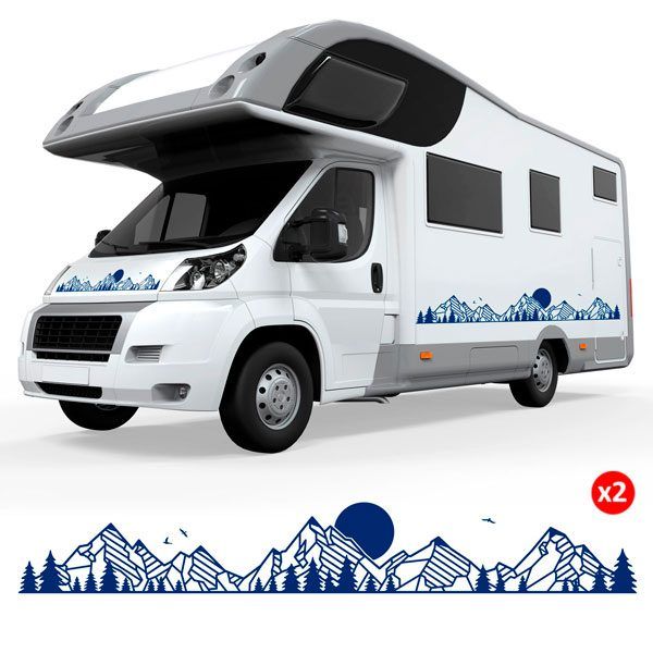 Stickers camping-car: Paysage de Montagnes