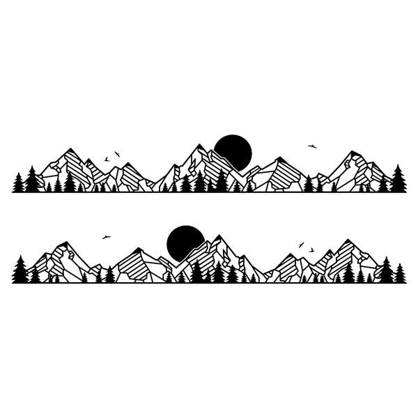 Stickers camping-car: Paysage de Montagnes