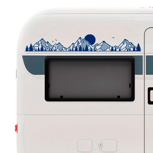 Stickers camping-car: Paysage de Montagnes