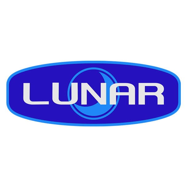 Stickers camping-car: Autocollant logo Lunar en tons bleus pour camping-