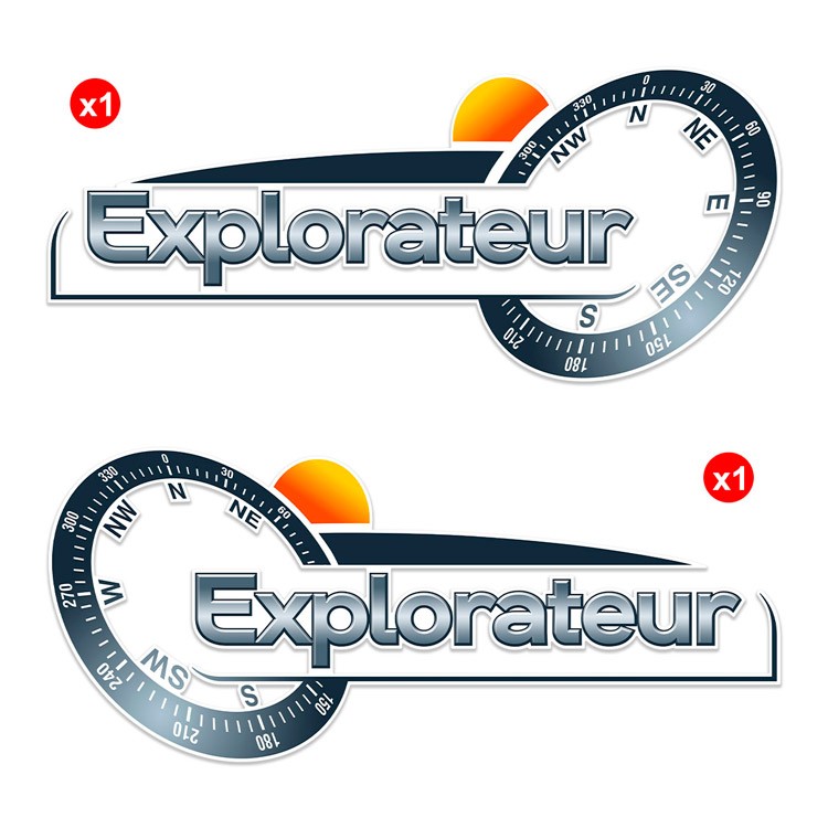 Stickers camping-car: Pilote Explorateur