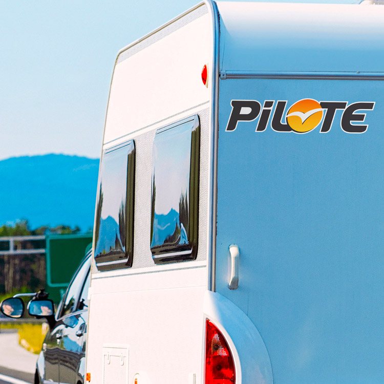 Stickers camping-car: Pilote - Autocollant Noir