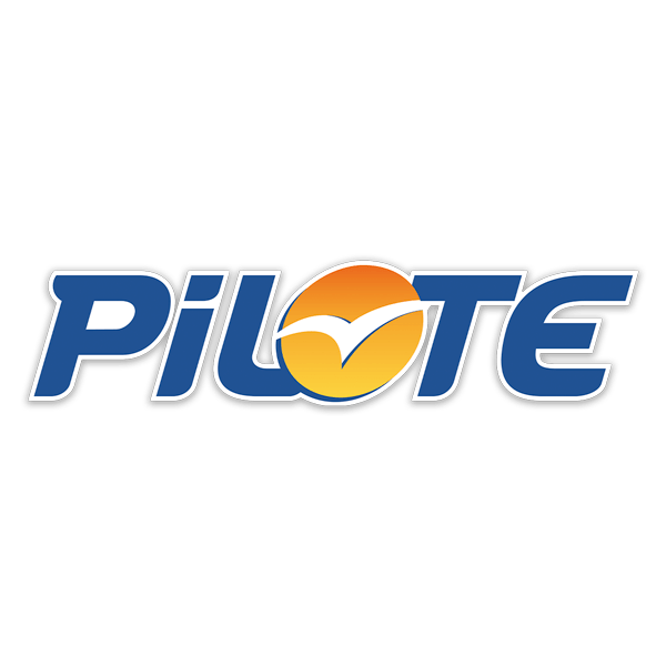 Stickers camping-car: Pilote bleu