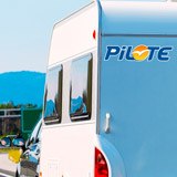 Stickers camping-car: Pilote bleu 3