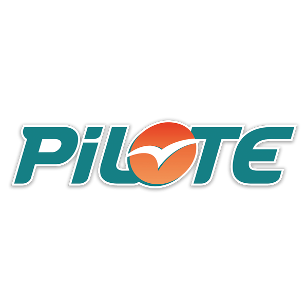 Stickers camping-car: Pilote turquoise